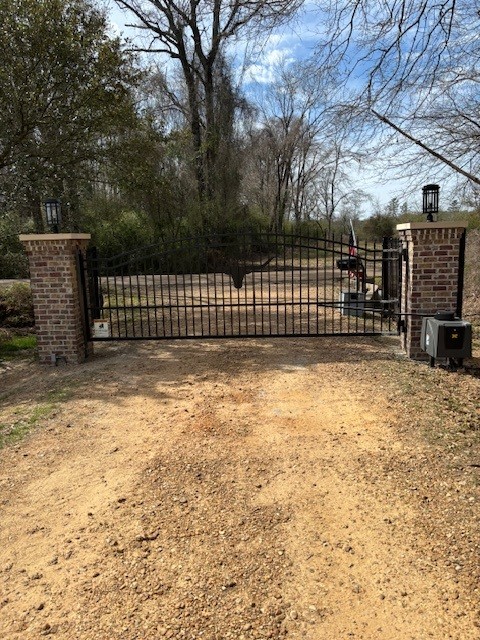 Gate with longhorn